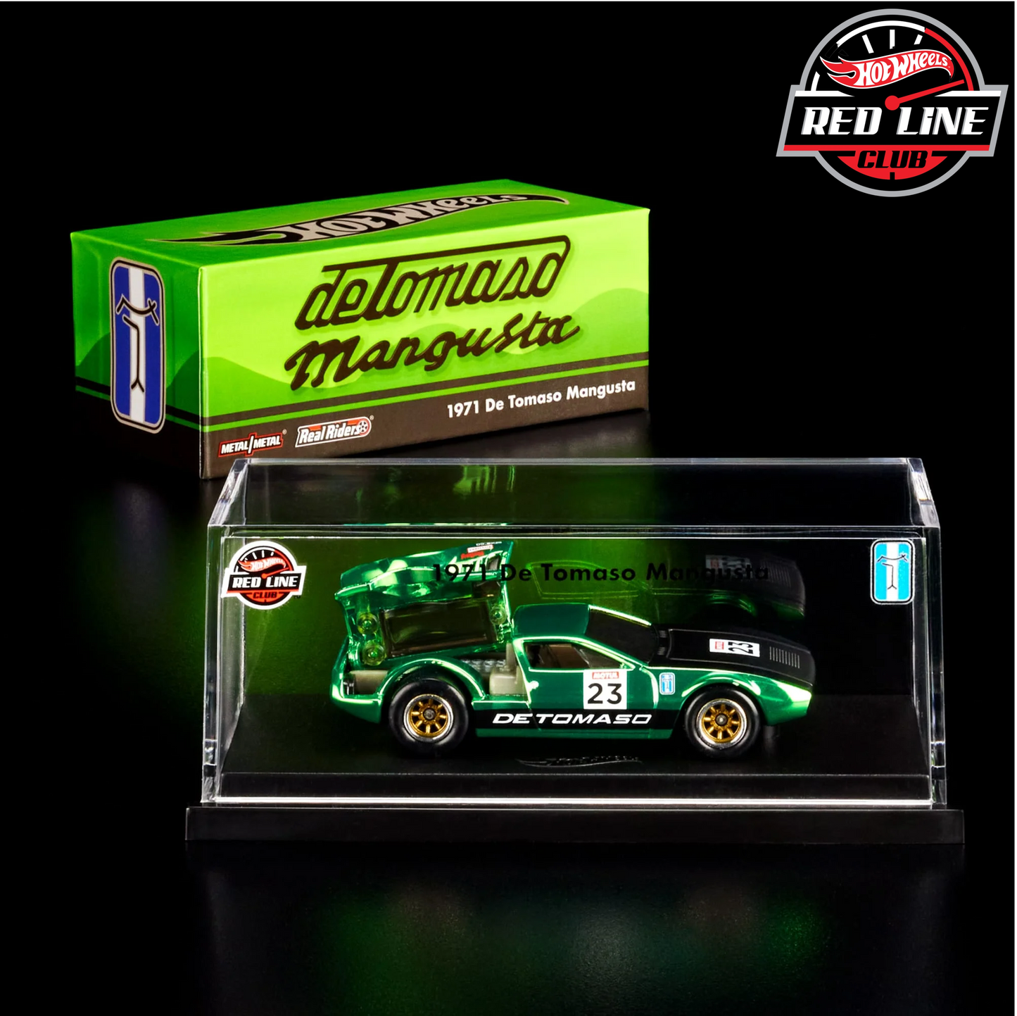 Hot Wheels De Tomaso Mangusta. RLC Deluxe. Green