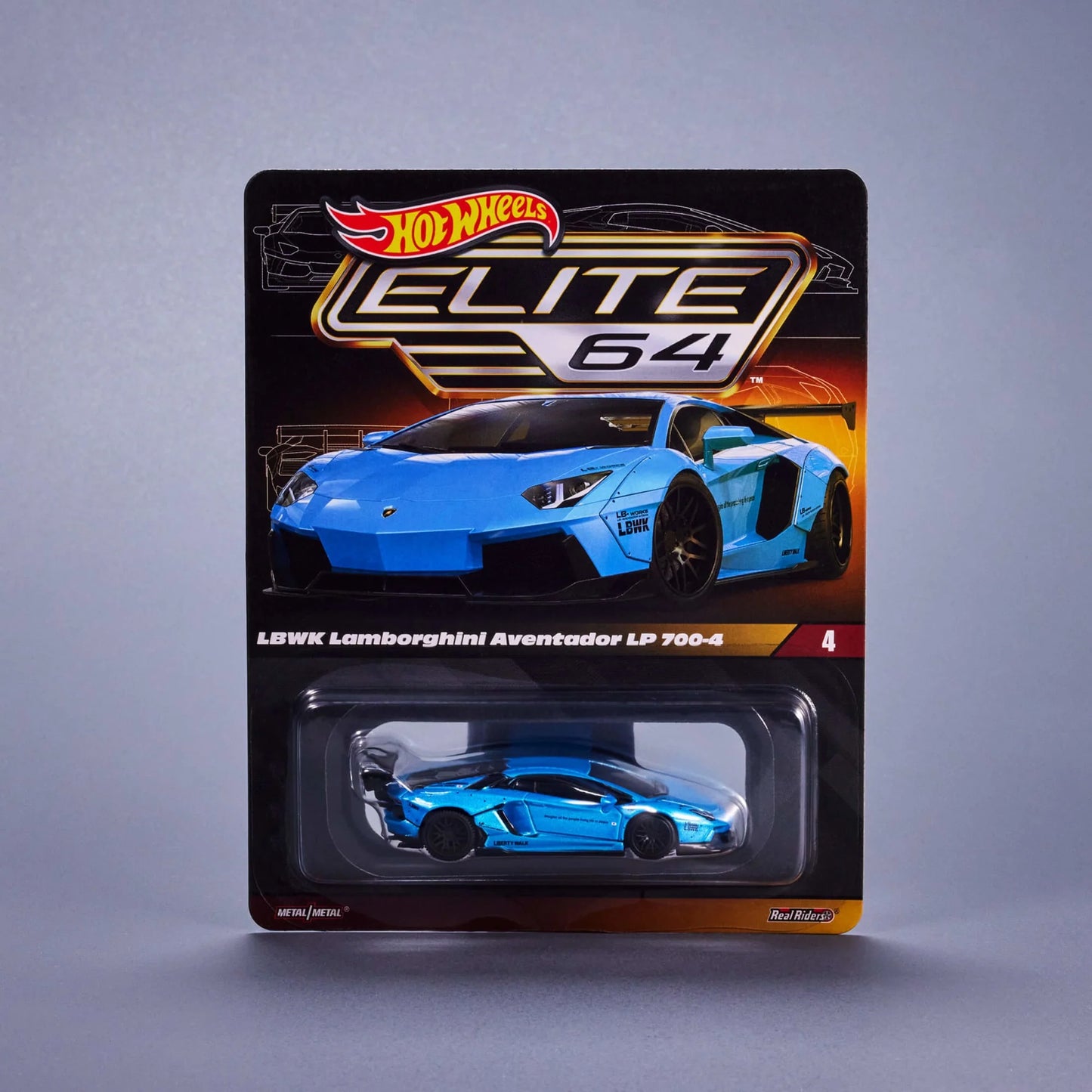 Hot Wheels Lamborghini Aventador LP 700 LBWK. Elite. Blue race