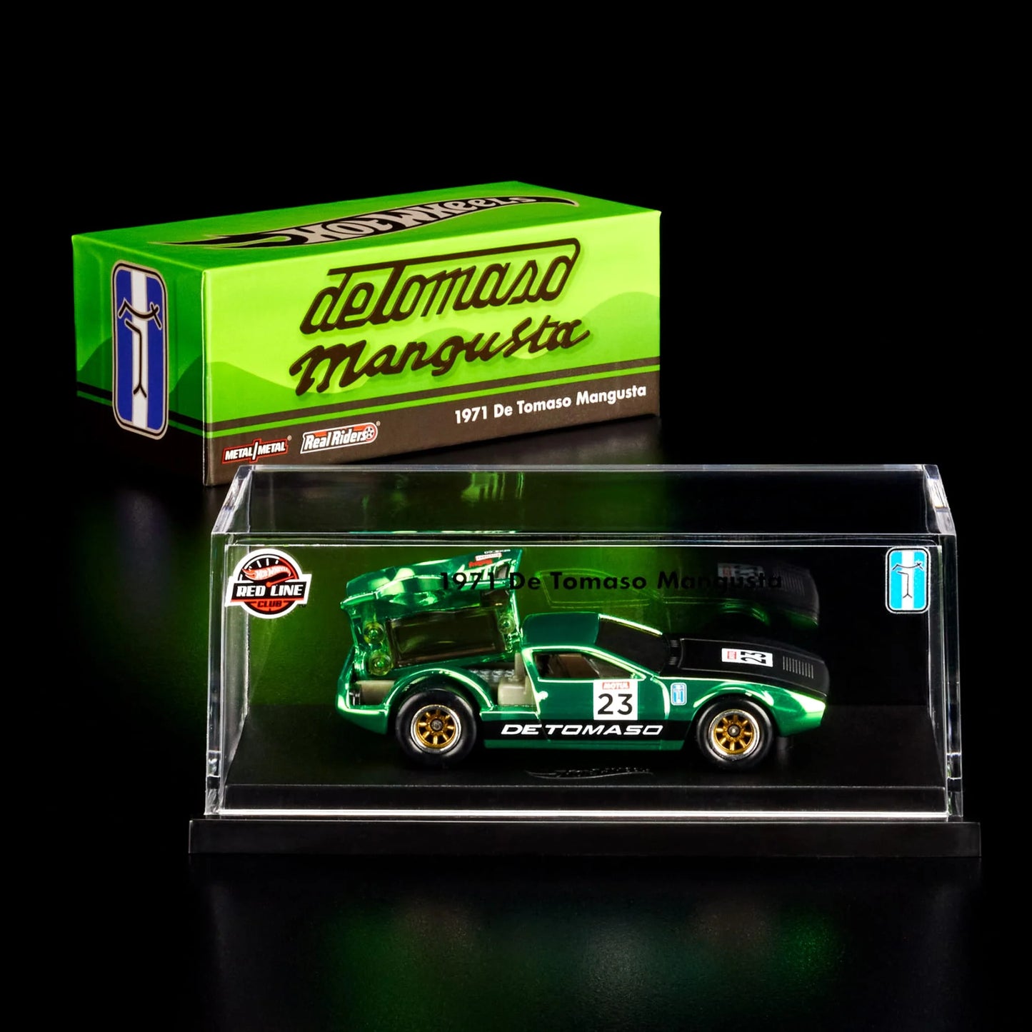 Hot Wheels De Tomaso Mangusta. RLC Deluxe. Green