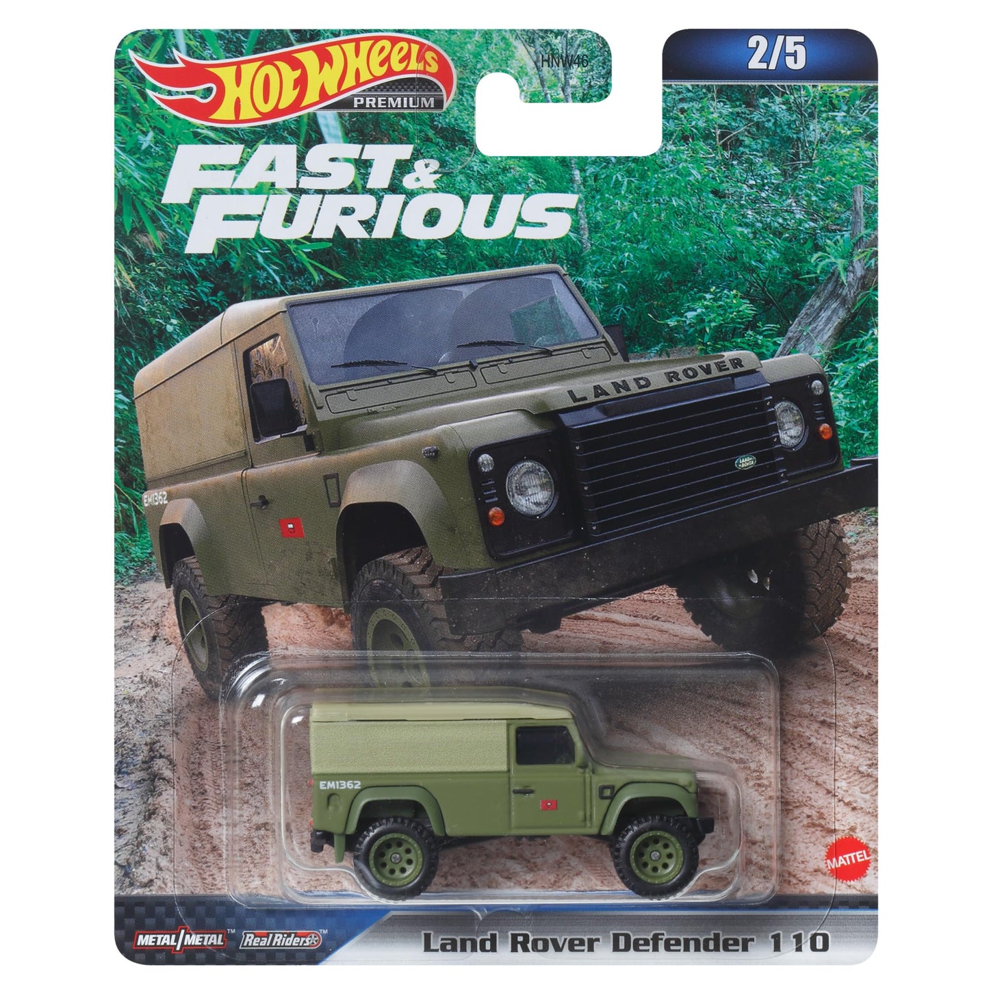 Hot Wheels Land Rover Defender 110. Premium. Green