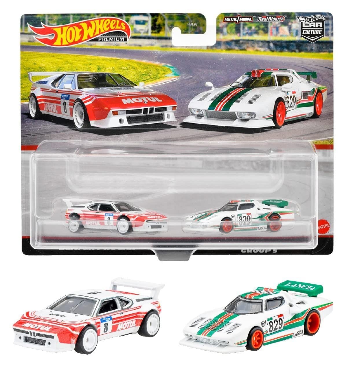 Hot Wheels BMW Lancia. Premium 2-pack. White race