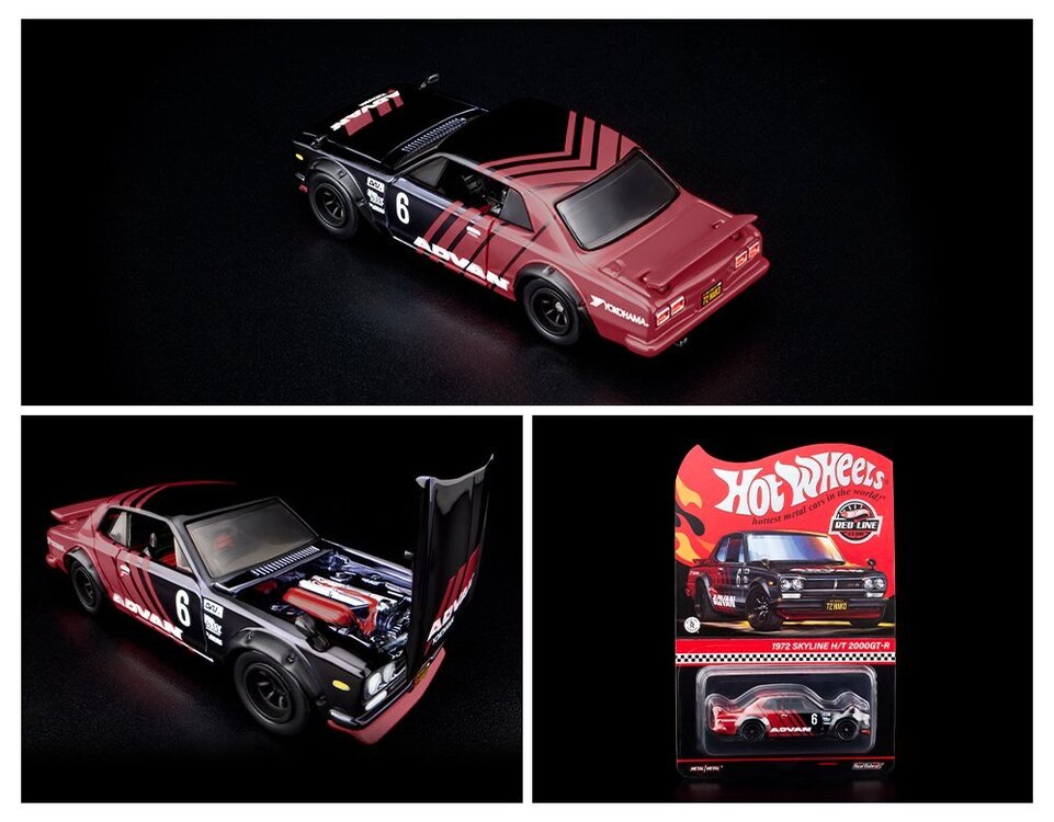 Hot Wheels Nissan Skyline 2000GT-R. RLC std. Red/black Advan