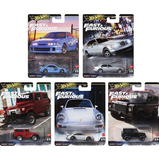 Hot Wheels Fast & Furious Set G Set x 5. Premium.
