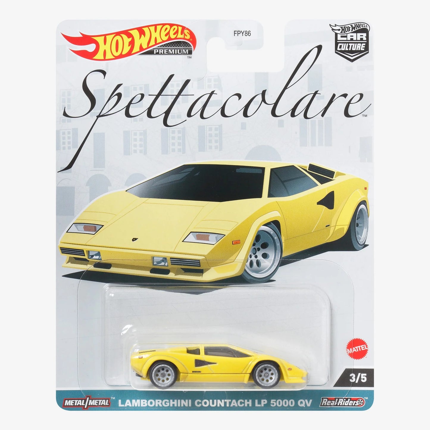 Hot Wheels Lamboghini Countach. Premium. Yellow